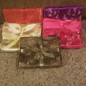 5 Packs Fasion Brocade Fabric Squares